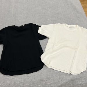 Uniqlo Waffle Short Sleeve Tops Sz XS
